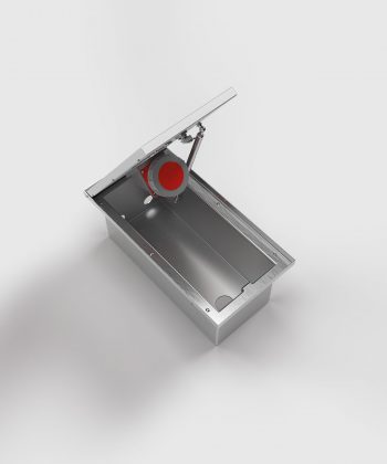 CEE-Bodentank 6610A für den Aussenbereich Deckel offen Ansicht von oben