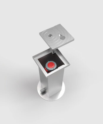 Bodentank 6710 Deckel offen Ansicht von oben mit CEE Kupplung