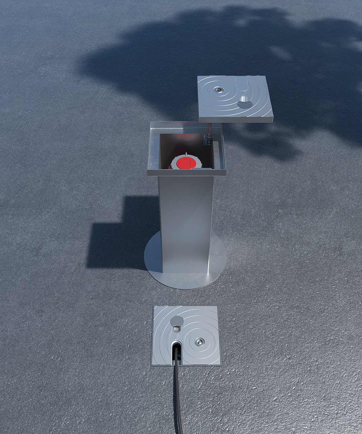 Bodentank 6710 im Boden eingebaut und aufgestellt