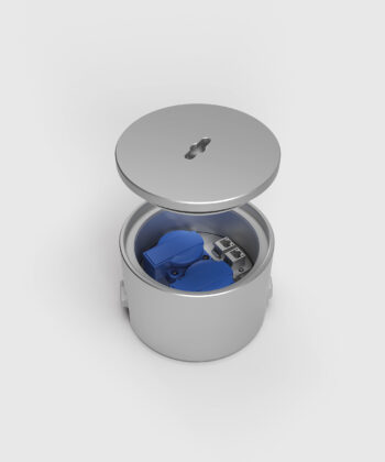 Bodensteckdose 7002A für den Außenbereich Deckel angehoben