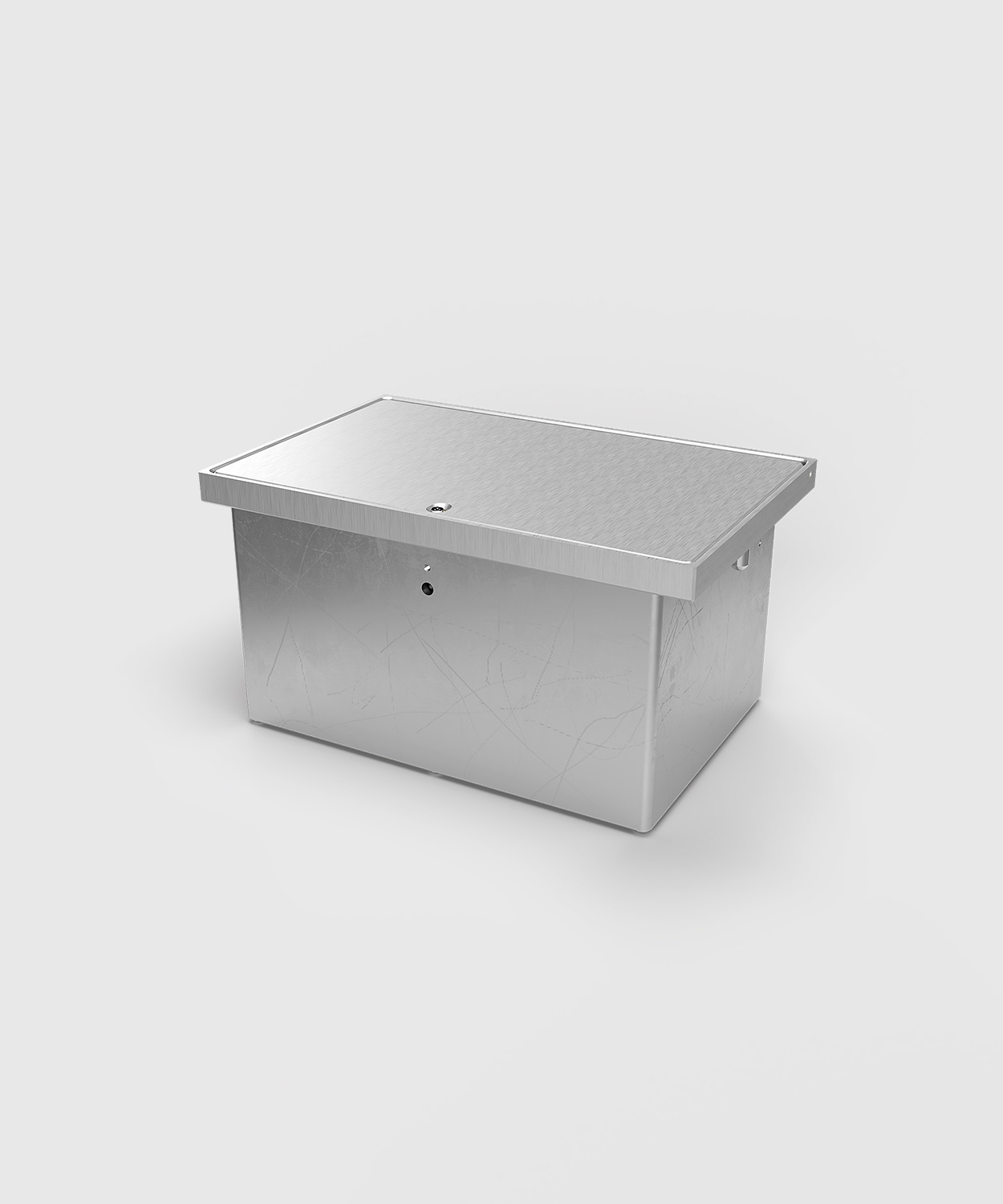 Bodentank 8308A aus Aluminium Deckel geschlossen