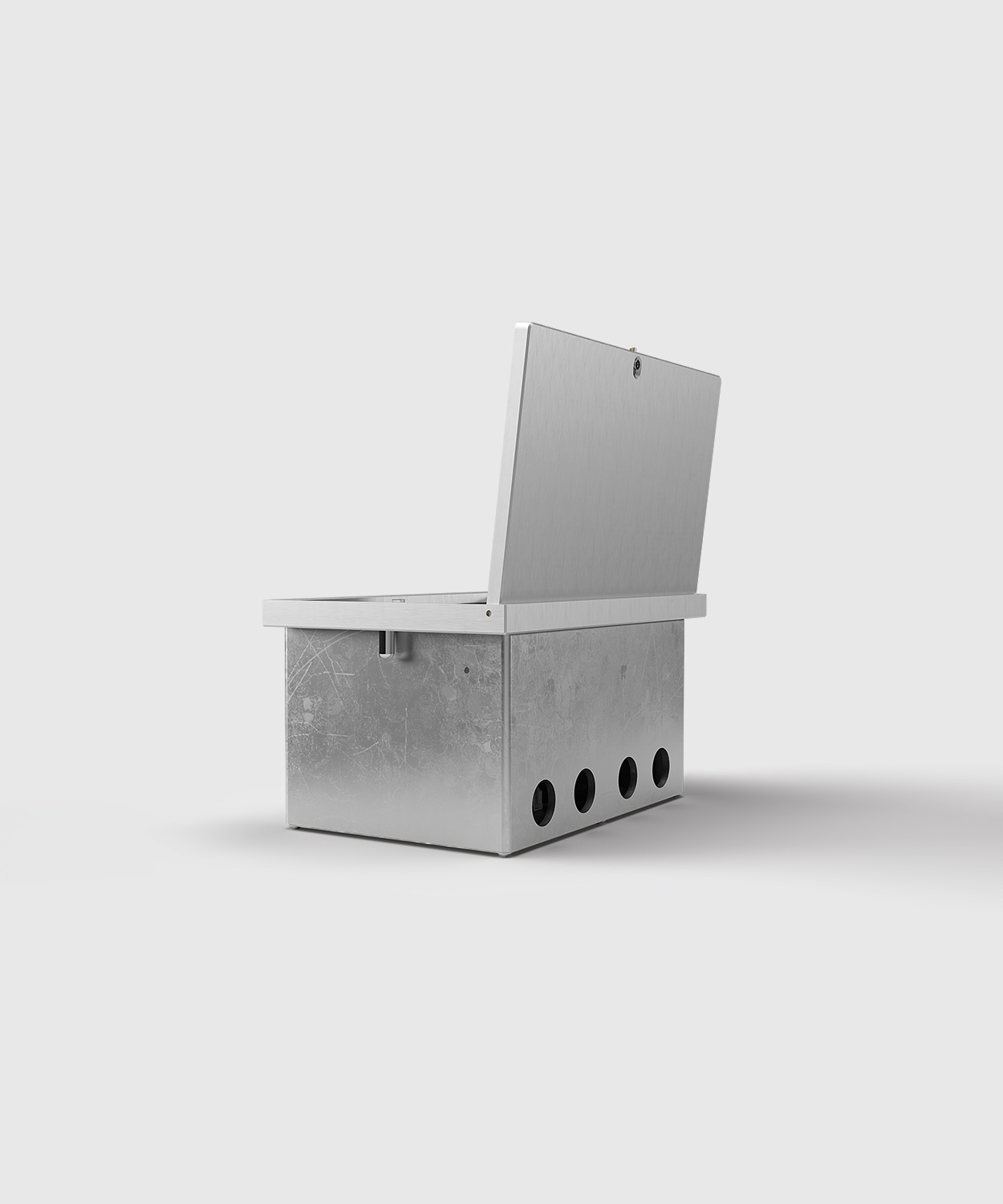 Bodentank 8308A Deckel offen Ansicht von hinten