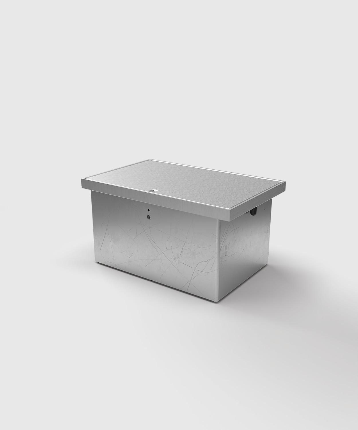 CEE-Bodentank 8314A aus Aluminium Deckel geschlossen