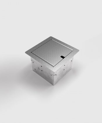 Bodensteckdose Bodentank 8501E Deckel geschlossen mit Kabelauslass