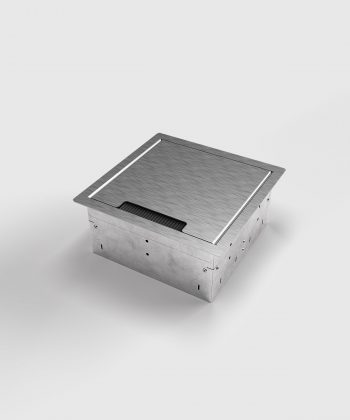 Hohlbodentank 8508E Deckel geschlossen mit Kabelauslass Bürste