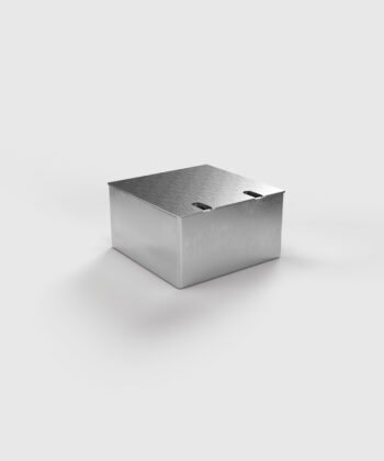 Bodensteckdose 8802E Deckeloberfläche Edelstahl gebürstet Deckel geschlossen