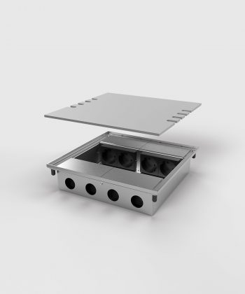 Bodentank 8808A 8 Steckplätze ausgebaut Deckel angehoben