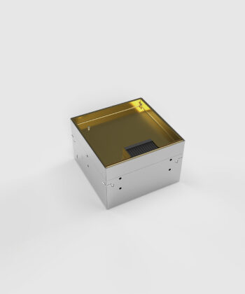 Bodensteckdose 8902MB Deckel und Rahmen aus Messing Deckel geschlossen