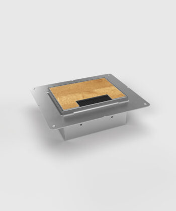 Hohlbodentank 8904HB Deckel geschlossen mit Kabelauslass Bürste mit Bodenbelag