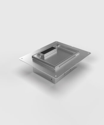 Hohlbodentank 8904HB Deckel geschlossen mit Kabelauslass Bürste ohne Bodenbelag