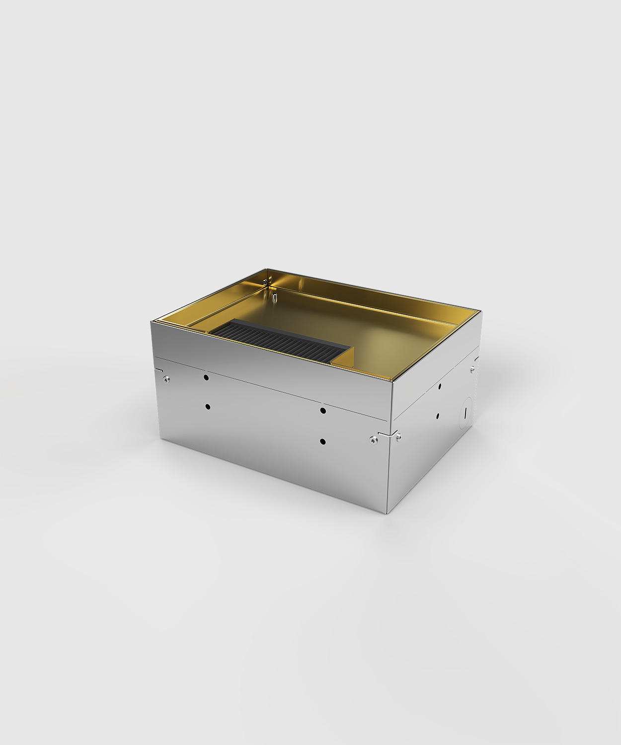 Bodensteckdose 8904MB Deckel und Rahmen aus Messing Deckel geschlossen