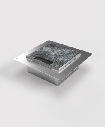 Hohlbodentank 8908HB Deckel mit Marmor-Bodenbelag geschlossen mit Bürstenauslass
