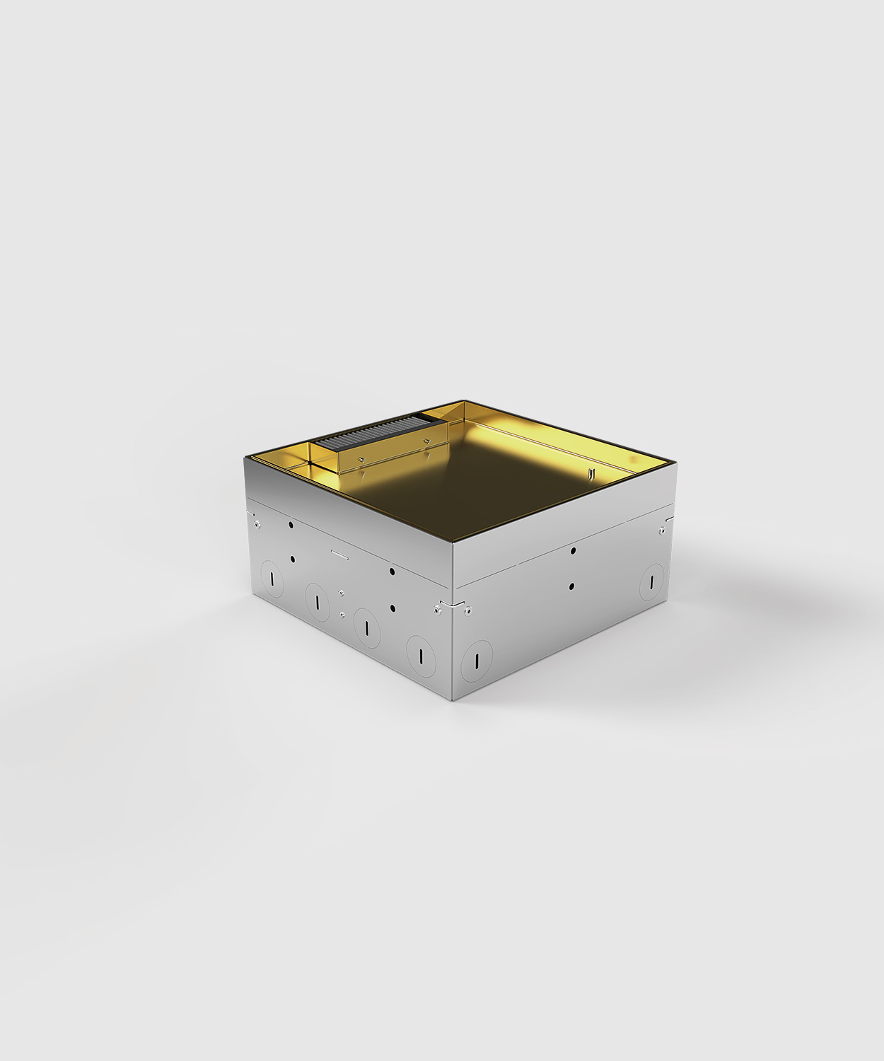 Bodentank 8908MB Deckel und Rahmen aus Messing Deckel geschlossen