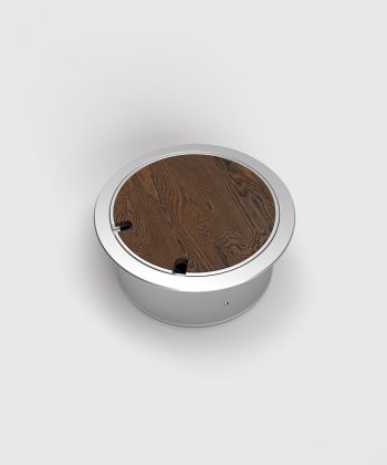 Bodensteckdose 9902A rund Deckel geschlossen Deckel Belagseite