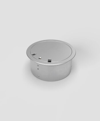 Bodensteckdose 9902D rund Deckel geschlossen