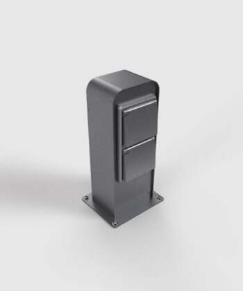 Steckdosensäule ES102 Bestückung Schuko Efapel Farbe DB703