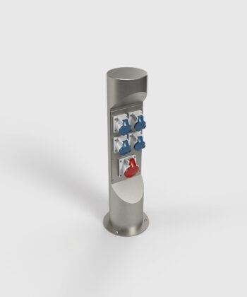 Energiesäule Energiepoller ES323-1 mit 5 CEE-Steckdosen in Farbe DB701