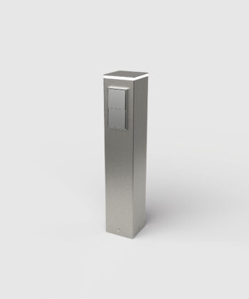 Gartensäule ES882L-H650 mit 2 x JUNG Steckdosen und mit LED-Beleuchtung