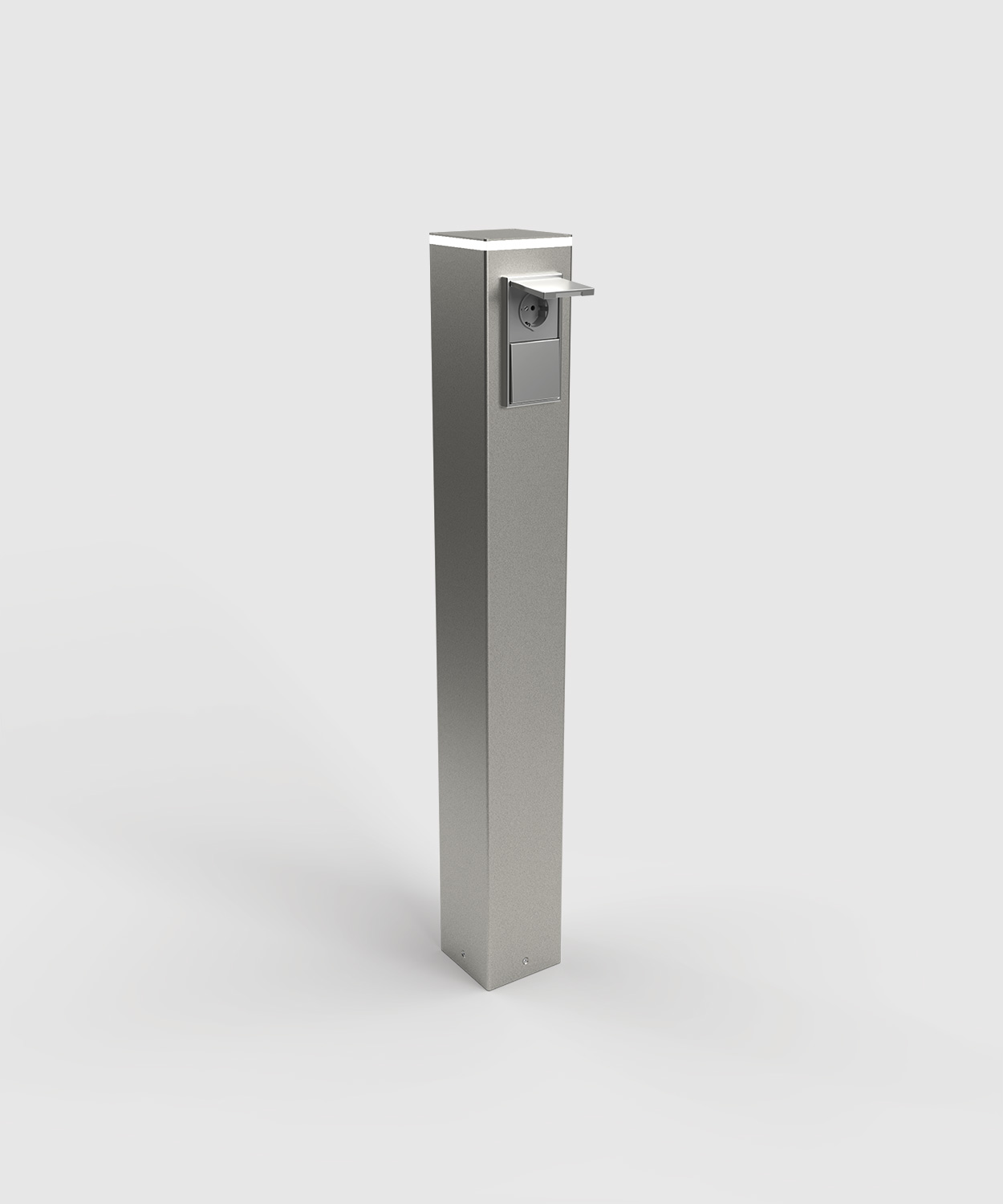 Steckdosensäule ES882L-H1000 mit 2 x JUNG Steckdosen und mit LED-Beleuchtung