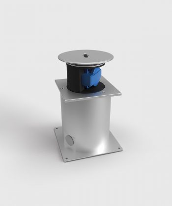 Senkverteiler SV112 mit einer Schuko ausgebaut ausgefahren